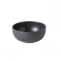 The Casafina Pacifica Dinnerware Grey bowl, shown against a white background, features smooth sides and a matte finish. Microwave and dishwasher safe, it offers everyday convenience with its stylish stoneware design.