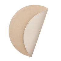 The Icons Placemat Set of 4 by Kim Seybert features tan, semicircular reversible mats with a distinctive shagreen texture and a lighter beige underside, displayed on a white background.