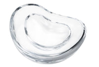 The Georg Jensen Indulgence Caviar Dish features a clear glass bowl with a rounded, organic shape and inner lip, showcasing the brand’s signature elegant design.