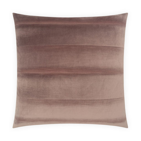 The Lumiere Pillow Plum by D.V. KAP / Canaan Company showcases a square velvet design in mauve hues with a subtle gradient and soft texture, viewed from above against a white background—this luxury decorative pillow adds refined elegance and comfort to any space.