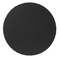 A black, textured circular object on a white background, similar to the Bodrum Charm Placemat Black Set of 4.