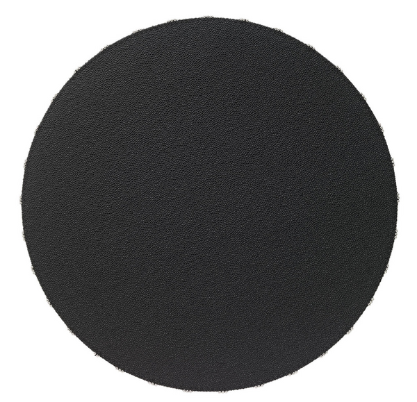 A black, textured circular object on a white background, similar to the Bodrum Charm Placemat Black Set of 4.