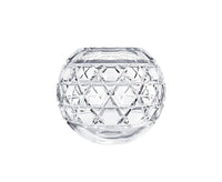 Royal Vase - Saint-Louis/Hermes spherical clear crystal vase featuring a geometric faceted pattern.