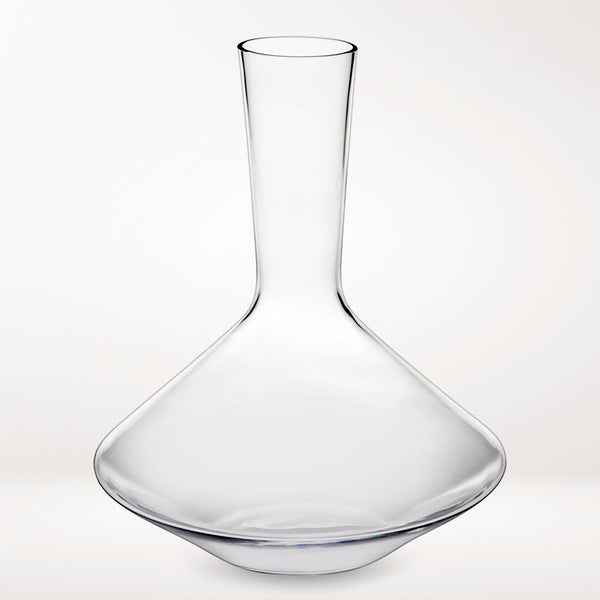 The Zwiesel Fortessa Zweisel Pure Red Wine Decanter is made from Tritan Crystal Glass with a wide, rounded base, tall neck, and Drop Protect technology, shown on a plain white background.