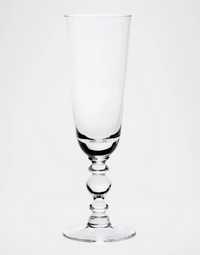 The William Yeoward Fanny Country Drinkware is a handmade crystal wine goblet featuring a decorative rounded stem and wide base, shown empty against a plain white background.