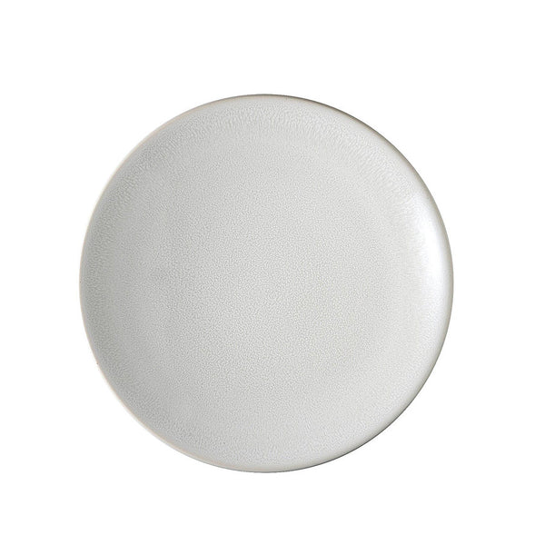 The Tourron Dinnerware Neige plate by Jars - Rosenthal, shown from above against a white background, showcases the brand’s durable, handmade-in-France ceramic craftsmanship.