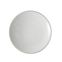 The Tourron Dinnerware Neige plate by Jars - Rosenthal, shown from above against a white background, showcases the brand’s durable, handmade-in-France ceramic craftsmanship.
