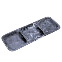 Swirl Classic Resin 3 Section Tray - medium, black. 