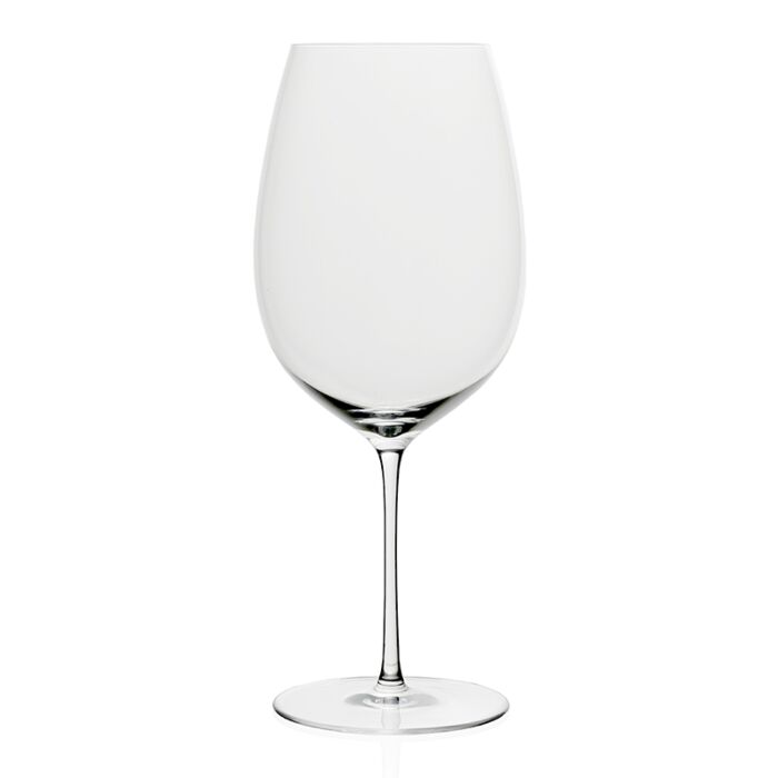 The Starr Stemware by William Yeoward is a clear, lead-free crystal wine glass with a tall stem and wide bowl, standing upright on a white background.