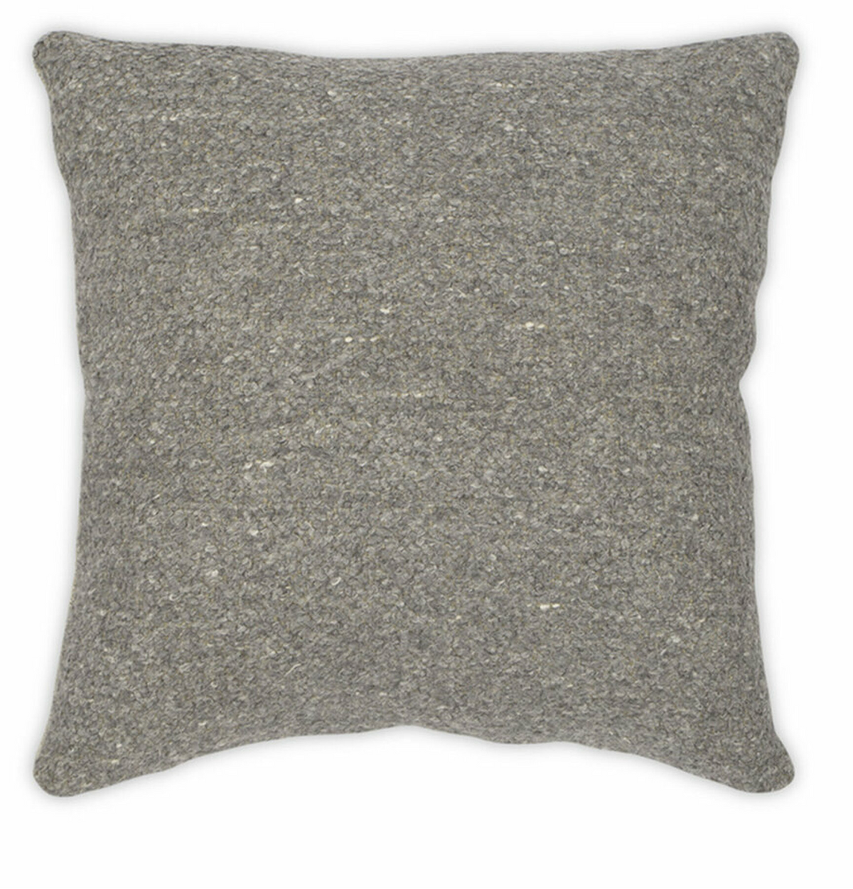 The Riley Pillow Livid - 22 x 22 by Current Home NY is a square, gray pillow featuring a subtle woven texture, shown against a plain white background.