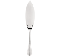 The Christofle Albi Serving Piece in silver plate features a leaf-shaped flat blade and decorative handle, displayed on a plain white background.