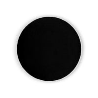 The Posh Circle Pillow 18″D by D.V. KAP / Canaan Company features a solid black design with soft edges, centered on a white background.