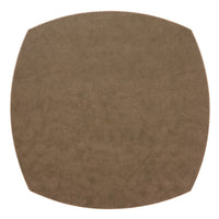 The Bodrum Allure Elliptic Square Placemat Set of 4 features tan-colored, textured mats with subtle beaded edges—perfect for enhancing your table setting with elegance.