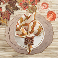 Watercolor Napkin in Rust - Set of 4.