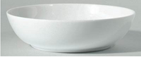 A classic round Raynaud Mineral Dinnerware Glazed White bowl, crafted from Limoges porcelain and shown against a light gray background.