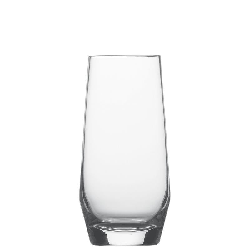 The Zwiesel Fortessa Zweisel Pure Barware is a clear Tritan drinking glass with a slightly tapered design—wider at the top, narrower at the bottom—shown empty against a white background.