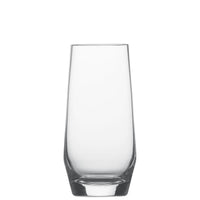 The Zwiesel Fortessa Zweisel Pure Barware is a clear Tritan drinking glass with a slightly tapered design—wider at the top, narrower at the bottom—shown empty against a white background.