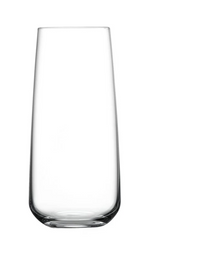 A single Mirage Barware tumbler by Nude Glassware, made from lead-free crystal with a slightly tapered shape, is shown empty against a plain white background.