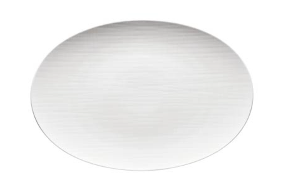 The Rosenthal Mesh Dinnerware White plate is a round, white porcelain piece with a smooth surface, shown from above on a white background.
