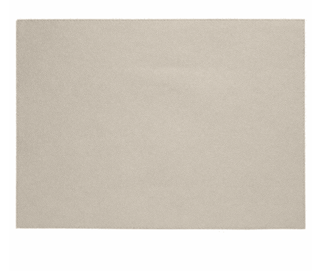 The Bodrum Skate Rectangle Placemat Set of 4 features a subtle, even beige texture—perfect for complementing any dining table and inspiring your next tablescape. Displayed on a white background.
