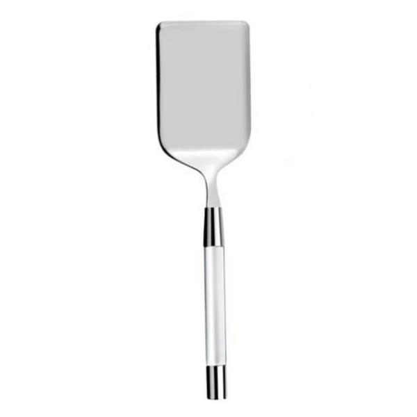 The Capdeco Zoe Rectangle Server features a wide, flat stainless steel blade and a modern white handle, photographed on a plain white background for an elegant serving touch.