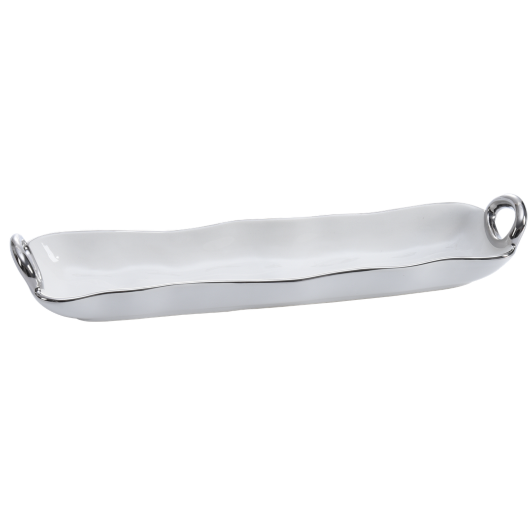 Handle cracker tray. 
