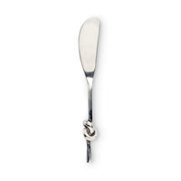 The Abbott Collection Knot Handle Spreader features a stainless steel blade and a knot detail in the handle, displayed on a plain white background.