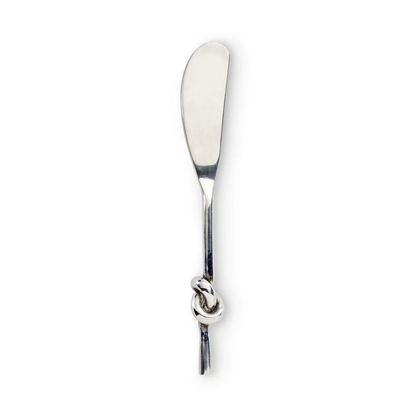 The Abbott Collection Knot Handle Spreader features a stainless steel blade and a knot detail in the handle, displayed on a plain white background.