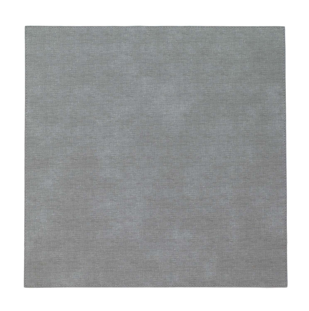 The Bodrum Pronto Square Placemat Grey Set of 4 features square, flat, light gray vinyl placemats with a subtle texture—easy to clean and ideal for everyday use.