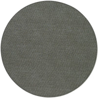 The Bodrum Presto Placemat Round Charcoal Set of 4 features round, flat vinyl mats with a dark gray stonewashed linen look for easy care and effortless style, shown on a white background.