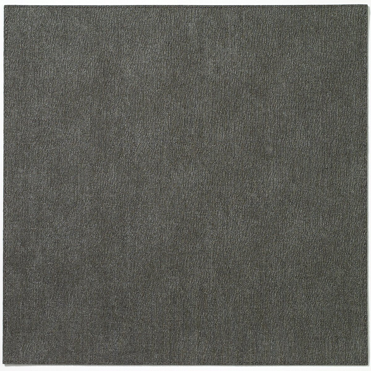 The Bodrum Presto Square Placemat Charcoal Set of 4 features flat, dark gray mats with a subtle textured pattern, resembling stonewashed linen. Photographed from above on a white background, these placemats offer easy care.