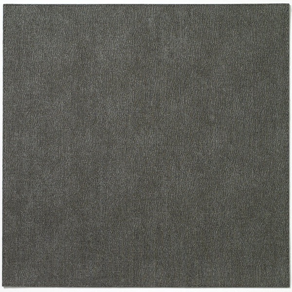 The Bodrum Presto Square Placemat Charcoal Set of 4 features flat, dark gray mats with a subtle textured pattern, resembling stonewashed linen. Photographed from above on a white background, these placemats offer easy care.