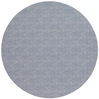 The Bodrum Pronto Placemat Round Set of 4 features light blue, textured, phthalate-free vinyl placemats with a subtle woven pattern. Durable and easy to clean, they're displayed on a white background.