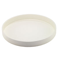 The Bodrum Skate Round Oyster Tray, made of textured, phthalate-free vinyl with slightly raised edges and a shallow, round shape, is shown against a plain white background.