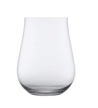 The Ghost Zero Tulip Glassware by Nude Glassware is a handmade, stemless wine glass crafted from lead-free crystal with a gently curved shape, shown empty against a plain white background.