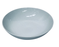 A plain, round Rosenthal Mesh Dinnerware White bowl with a smooth surface is shown from above on a white background.