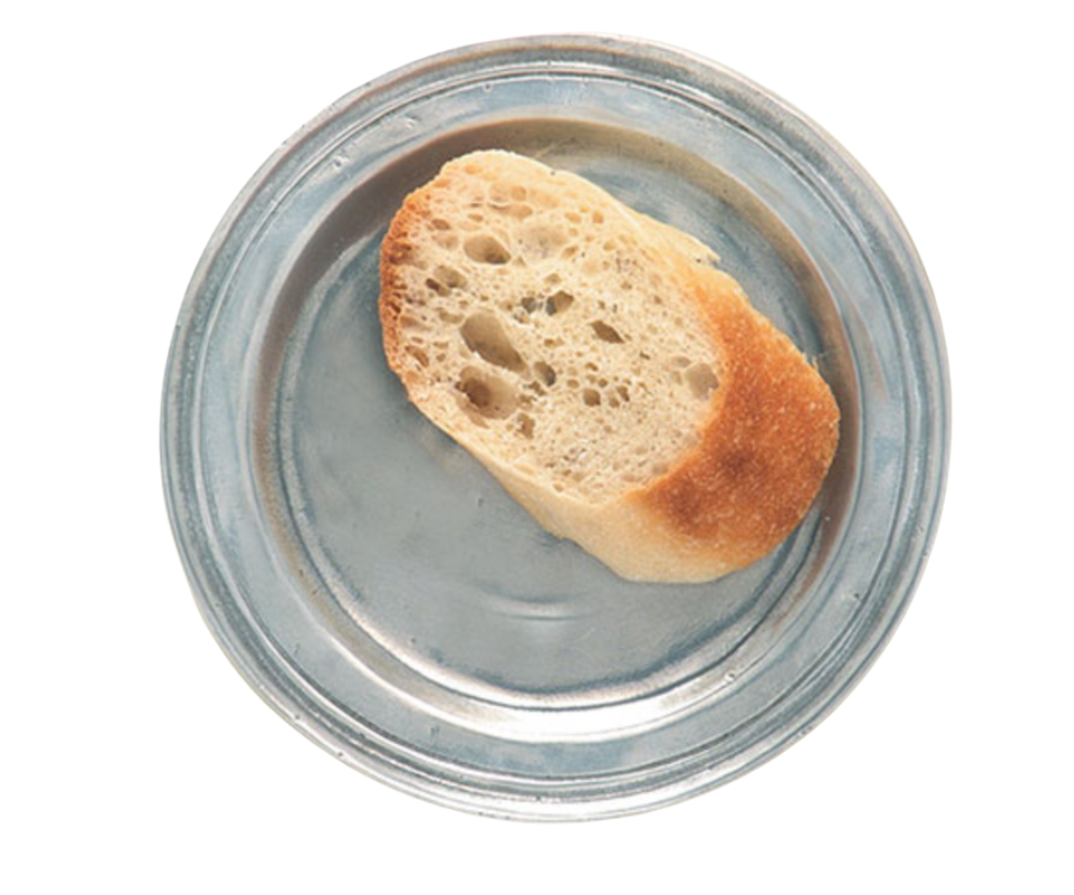 A single slice of crusty bread rests on a MATCH Convivio plate by MATCH, shown against a white background.