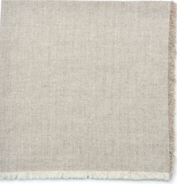 The Deborah Rhodes Herringbone Fringe Napkin Flax Set of 4 features beige napkins with a textured, soft feel and short white fringe along the edge—ideal for those seeking elegant, flax table accessories.