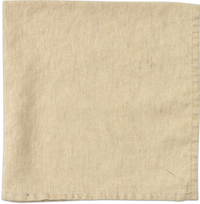 The Metallic Casual Napkin Taupe & Gold Set of 4 by Deborah Rhodes features elegant taupe linen with gold accents, making them ideal for stylish holiday table settings.