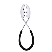 Add charm to your summer entertaining with the KISS Salad Tong by Casa Bugatti—this stylish table accessory features black handles and abstract human faces in profile, creating the illusion of a kiss.