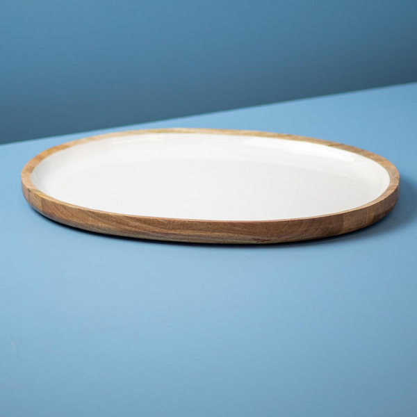 Mayan wood oval platter. 