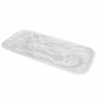 White swirl classic rectangle platter.