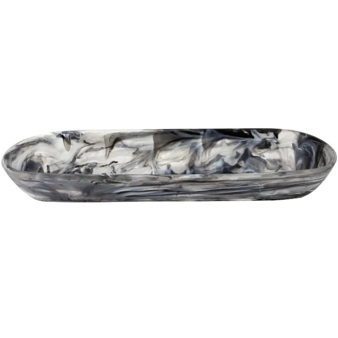 Black swirl resin jumbo boat bowl.