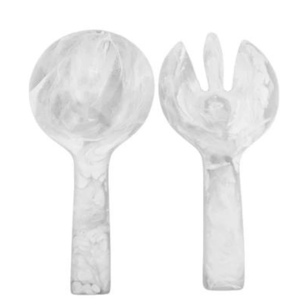 White swirl jumbo servers. 