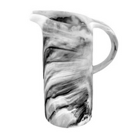Black swirl resin pitcher. 